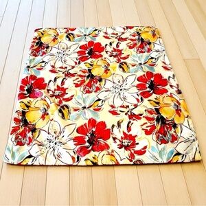 Lap Throw Custom Floral Foxglove Persian Fabric 45 X45  Corded